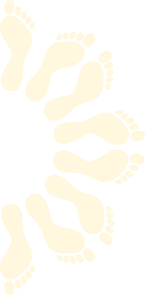 feet in semi circle